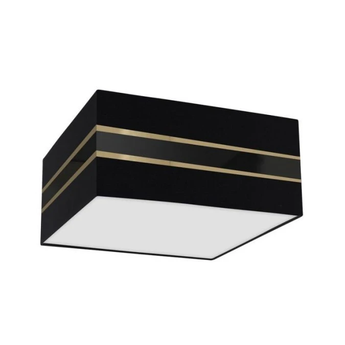 Lampa sufitowa Kwadrat ULTIMO BLACK 2xE27 40cm MLP7336 Milagro
