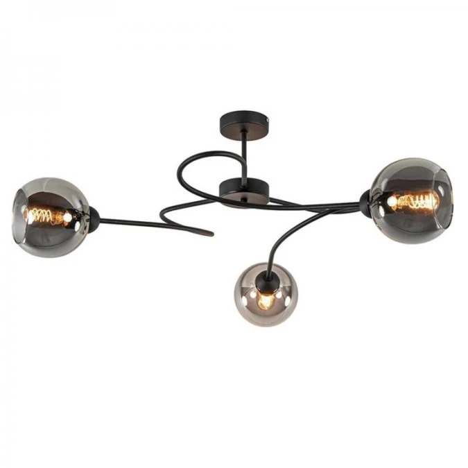 Lampa sufitowa nowoczesna 3xE27 BLOM BLACK