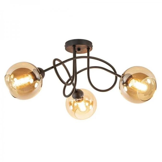 Lampa sufitowa nowoczesna 3xE27 VENUS BLACK