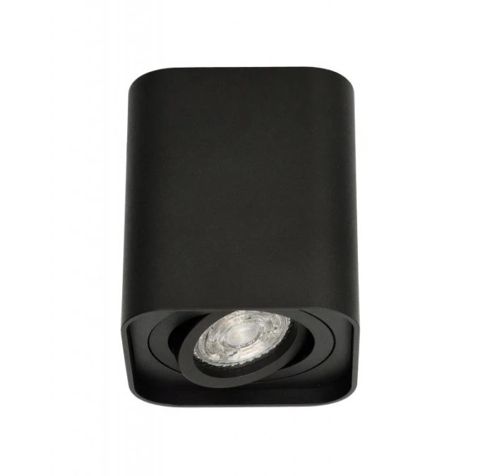 Lampa sufitowa HARYS K natynkowa oprawa punktowa nowoczesna TUBA kwadratowa GU10 czarna MK MEGAKABEL