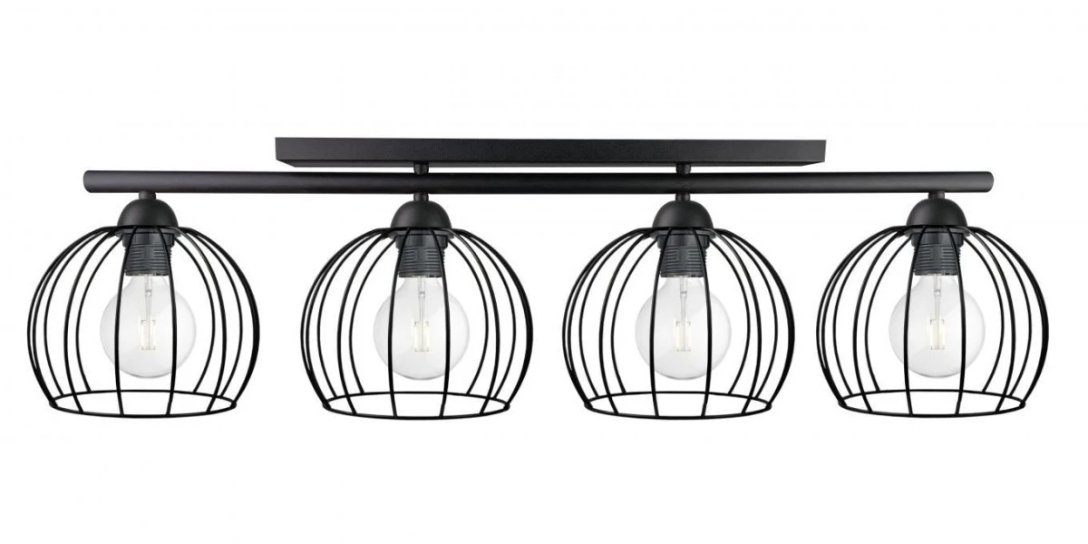Lampa sufitowa nowoczesna 4xE27 BACCA BLACK