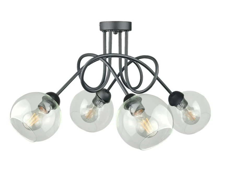 Lampa sufitowa nowoczesna 4xE27 EVIE BLACK