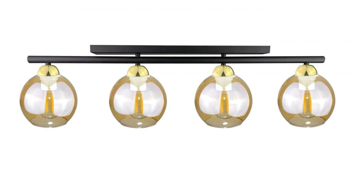 Lampa sufitowa nowoczesna 4xE27 AMARUS BLACK/GOLD