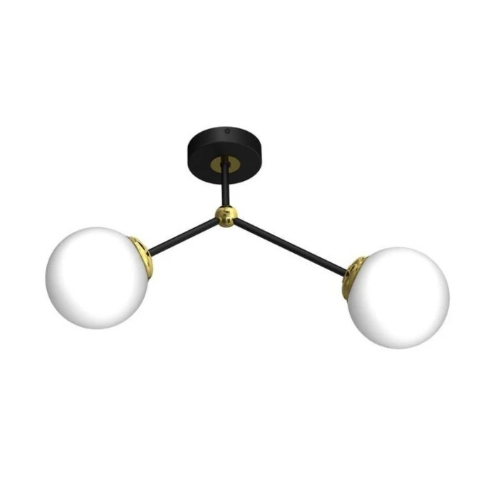 Lampa sufitowa JOY BLACK / GOLD 2xE14 MLP7459 Milagro