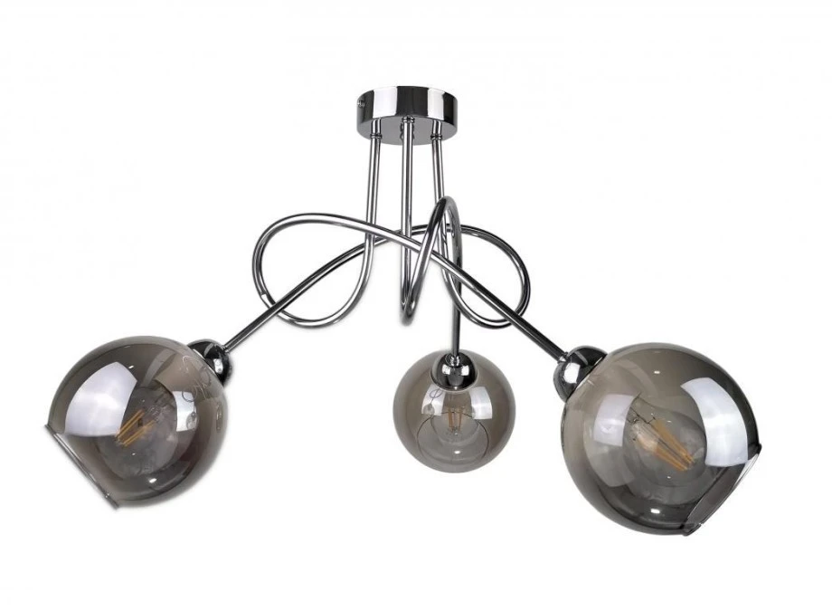 Lampa sufitowa nowoczesna 3xE27 RING SILVER