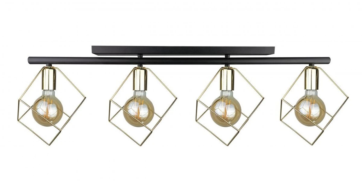 Lampa sufitowa nowoczesna 4xE27 ARNICA BLACK/GOLD