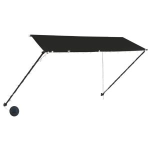 Markiza Tarasowa Balkonowa Ogrodowa Zwijana Zadaszenie LED 350 x 150 cm 948454 Markiza Tarasowa Balkonowa Ogrodowa Zwijana Zadaszenie LED 350 x 150 cm 948454