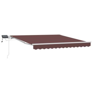 Markiza Tarasowa Balkonowa Ręcznie Zwijana Roleta Zadaszenie LED 300×250 cm 948682 Markiza Tarasowa Balkonowa Ręcznie Zwijana Roleta Zadaszenie LED 300×250 cm 948682