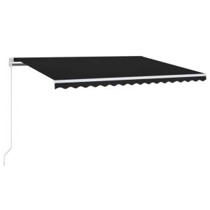 Markiza Tarasowa Balkonowa Ręcznie Zwijana Roleta Zadaszenie LED 400 x 300 948308 Markiza Tarasowa Balkonowa Ręcznie Zwijana Roleta Zadaszenie LED 400 x 300 948308
