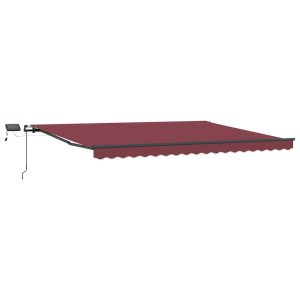 Markiza Tarasowa Balkonowa Ręcznie Zwijana Roleta Zadaszenie LED 400×300 cm 935256 Markiza Tarasowa Balkonowa Ręcznie Zwijana Roleta Zadaszenie LED 400×300 cm 935256