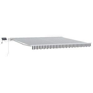Markiza Tarasowa Balkonowa Ręcznie Zwijana Roleta Zadaszenie LED 400×300 cm 948451 Markiza Tarasowa Balkonowa Ręcznie Zwijana Roleta Zadaszenie LED 400×300 cm 948451