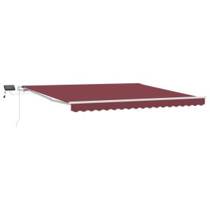 Markiza Tarasowa Balkonowa Ręcznie Zwijana Roleta Zadaszenie LED 400×300 cm 948647 Markiza Tarasowa Balkonowa Ręcznie Zwijana Roleta Zadaszenie LED 400×300 cm 948647