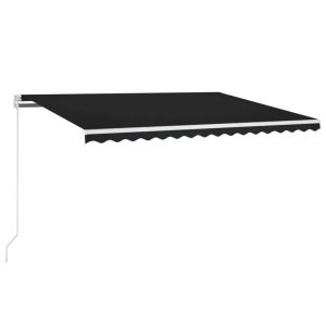 Markiza Tarasowa Balkonowa Ręcznie Zwijana Roleta Zadaszenie LED 450 x 300 948247 Markiza Tarasowa Balkonowa Ręcznie Zwijana Roleta Zadaszenie LED 450 x 300 948247