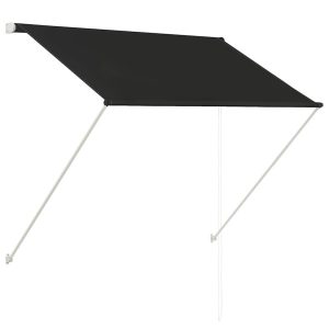 Markiza Tarasowa Balkonowa Ręcznie Zwijana Zadaszenie Antracyt 150 x 150 cm 934099 Markiza Tarasowa Balkonowa Ręcznie Zwijana Zadaszenie Antracyt 150 x 150 cm 934099