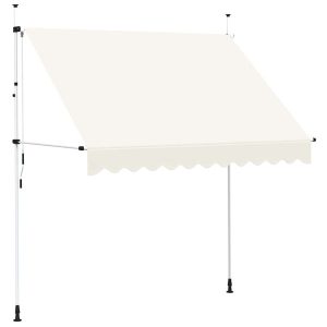 Markiza Tarasowa Balkonowa Ręcznie Zwijana Zadaszenie Kremowa 250 cm 934111 Markiza Tarasowa Balkonowa Ręcznie Zwijana Zadaszenie Kremowa 250 cm 934111