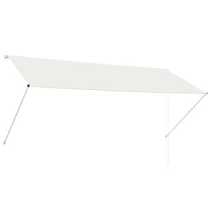 Markiza Tarasowa Balkonowa Ręcznie Zwijana Zadaszenie Kremowa 300 x 150 cm 934106 Markiza Tarasowa Balkonowa Ręcznie Zwijana Zadaszenie Kremowa 300 x 150 cm 934106