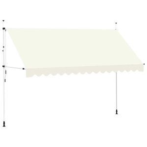 Markiza Tarasowa Balkonowa Ręcznie Zwijana Zadaszenie Kremowa 400 cm 934102 Markiza Tarasowa Balkonowa Ręcznie Zwijana Zadaszenie Kremowa 400 cm 934102