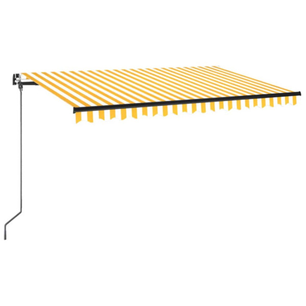 Markiza Tarasowa Balkonowa Ręcznie Zwijana Żółto-Biała 400 x 350 cm 948635