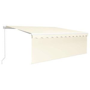 Markiza Tarasowa Balkonowa z Zasłoną Ręcznie Zwijana Zadaszenie LED 4×3 m 948382 Markiza Tarasowa Balkonowa z Zasłoną Ręcznie Zwijana Zadaszenie LED 4×3 m 948382