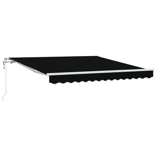 Markiza Tarasowa Balkonowa Zwijana Zadaszenie Czarna 350 x 250 cm 948591