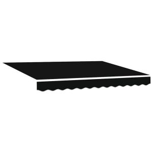 Markiza Tarasowa Balkonowa Zwijana Zadaszenie Czarna LED 350 x 250 cm 948645