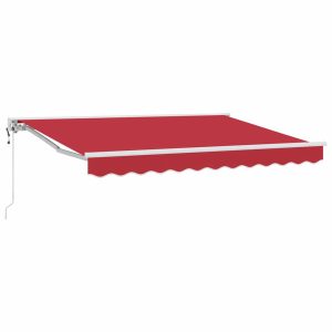 Markiza Tarasowa Balkonowa Zwijana Zadaszenie Czerwona 350 x 200 cm 947290
