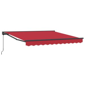 Markiza Tarasowa Balkonowa Zwijana Zadaszenie Czerwona 350 x 250 cm 947236