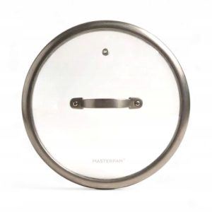 MASTERPAN Pokrywa Szklana 22 cm UNIWERSALNA Pokrywka do Garnków i Patelni 916516 MASTERPAN Pokrywa Szklana 22 cm UNIWERSALNA Pokrywka do Garnków i Patelni 916516