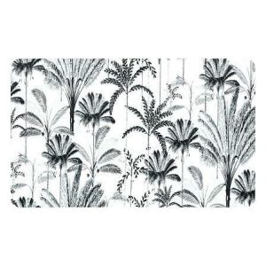 MATA DIATOMITOWA 45×75 cm biała w czarne palmy 656924 MATA DIATOMITOWA 45×75 cm biała w czarne palmy 656924