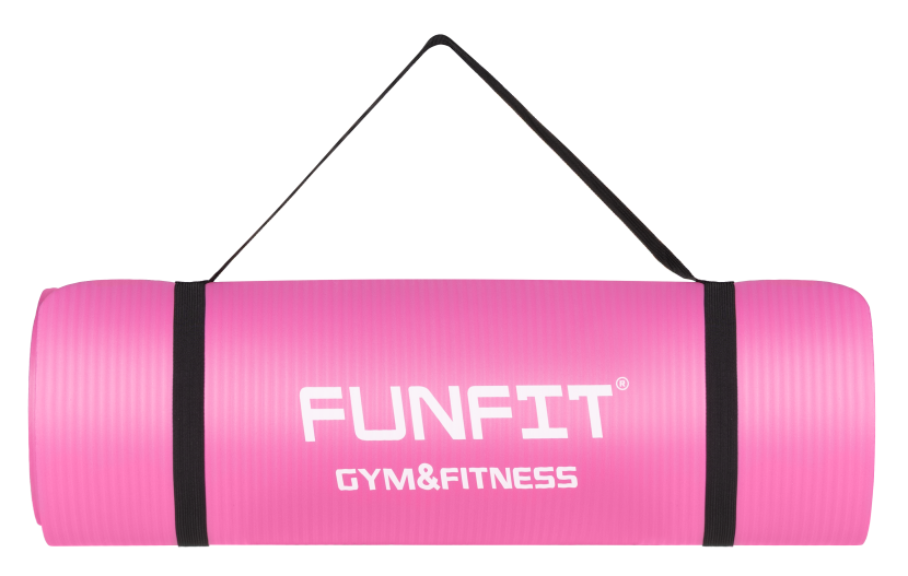 Mata do ćwiczeń jogi fitness różowa 183x61 cm materac do pilates FUNFIT 959064