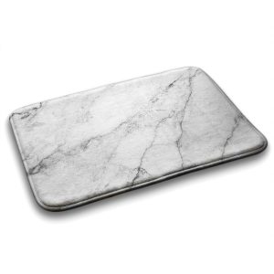 Mata Dywanik Łazienkowy Miękki Biały marmur – 75×45 cm 182857 Mata Dywanik Łazienkowy Miękki Biały marmur – 75×45 cm 182857