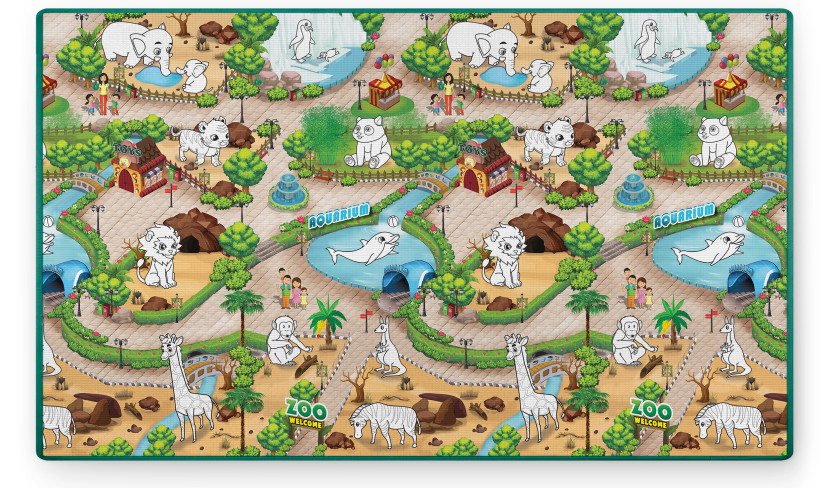 Mata edukacyjna piankowa dywan do malowania 200x120 cm zmywalna Ricokids 597669