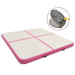 Mata gimnastyczna Różowe 200 x 200 x 15 cm PVC vidaXL 436975 Mata gimnastyczna Różowe 200 x 200 x 15 cm PVC vidaXL 436975
