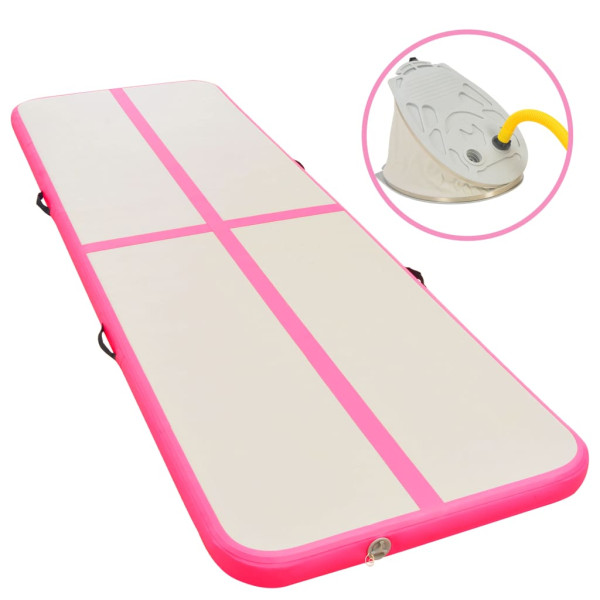 Mata gimnastyczna Różowe 500 x 100 x 10 cm PVC vidaXL 437022