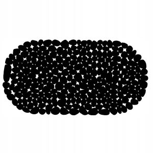 Mata łazienkowa antypoślizgowa 66×34 cm czarna do wanny PVC 305056 Mata łazienkowa antypoślizgowa 66×34 cm czarna do wanny PVC 305056