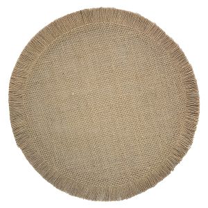 Mata na stół frędzle 38 cm beżowa 54049