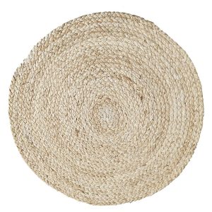 Mata na stół pleciona słoma kukurydziana 38 cm beżowa 132906