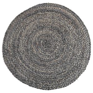 Mata na stół pleciona słoma kukurydziana 38 cm szara 132908
