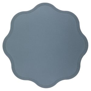 Mata na stół z ekoskóry Kwiatek 38 cm denim 631554 Mata na stół z ekoskóry Kwiatek 38 cm denim 631554