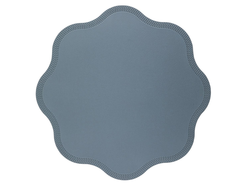 Mata na stół z ekoskóry Kwiatek 38 cm denim 631554