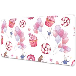 Mata ochronna na stolik szkolna Słodycze i balony – 90×45 cm 210021