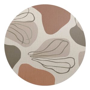 Mata ochronna pod krzesło – Abstrakcyjne linie – fi 100 cm – Podkładka 619273 Mata ochronna pod krzesło – Abstrakcyjne linie – fi 100 cm – Podkładka 619273