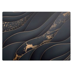 Mata ochronna pod krzesło – Faliste linie z plamami 140×100 cm – Podkładka 608557 Mata ochronna pod krzesło – Faliste linie z plamami 140×100 cm – Podkładka 608557