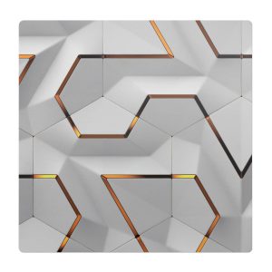 Mata ochronna pod krzesło – Geometryczne heksagony – 100×100 cm – Podkładka 608550 Mata ochronna pod krzesło – Geometryczne heksagony – 100×100 cm – Podkładka 608550