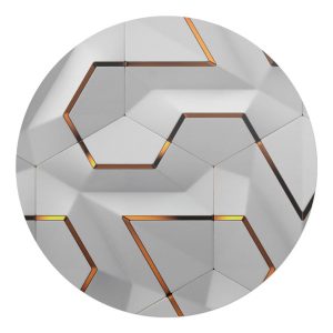 Mata ochronna pod krzesło – Geometryczne heksagony – fi 100 cm – Podkładka 608637 Mata ochronna pod krzesło – Geometryczne heksagony – fi 100 cm – Podkładka 608637