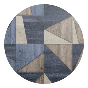 Mata ochronna pod krzesło – Geometryczne trójkąty – fi 100 cm – Podkładka 608530 Mata ochronna pod krzesło – Geometryczne trójkąty – fi 100 cm – Podkładka 608530