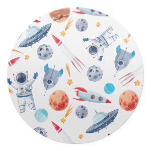 Mata ochronna pod krzesło – Kosmiczny wzór – fi 100 cm – Podkładka 608528 Mata ochronna pod krzesło – Kosmiczny wzór – fi 100 cm – Podkładka 608528