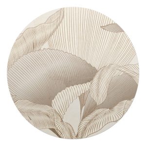 Mata ochronna pod krzesło – Liście boho – fi 100 cm – Podkładka 608534 Mata ochronna pod krzesło – Liście boho – fi 100 cm – Podkładka 608534