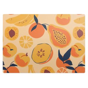 Mata ochronna pod krzesło – Owocowy wzór retro – 140×100 cm – Podkładka 608533 Mata ochronna pod krzesło – Owocowy wzór retro – 140×100 cm – Podkładka 608533