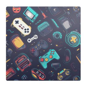 Mata ochronna pod krzesło – Retro gry wzory – 100×100 cm – Podkładka 608626 Mata ochronna pod krzesło – Retro gry wzory – 100×100 cm – Podkładka 608626